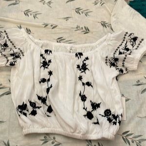 White and black shirt!